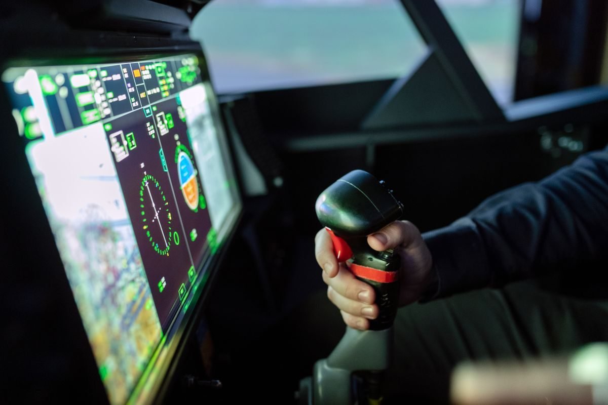 Simulator cockpit controls and displays